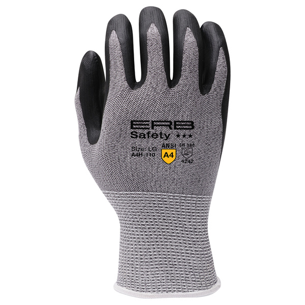 Erb Safety A4H-110 Republic ANSI Cut Level A4 HPPE Gloves, Nitrile Coated, XL, PR 22478